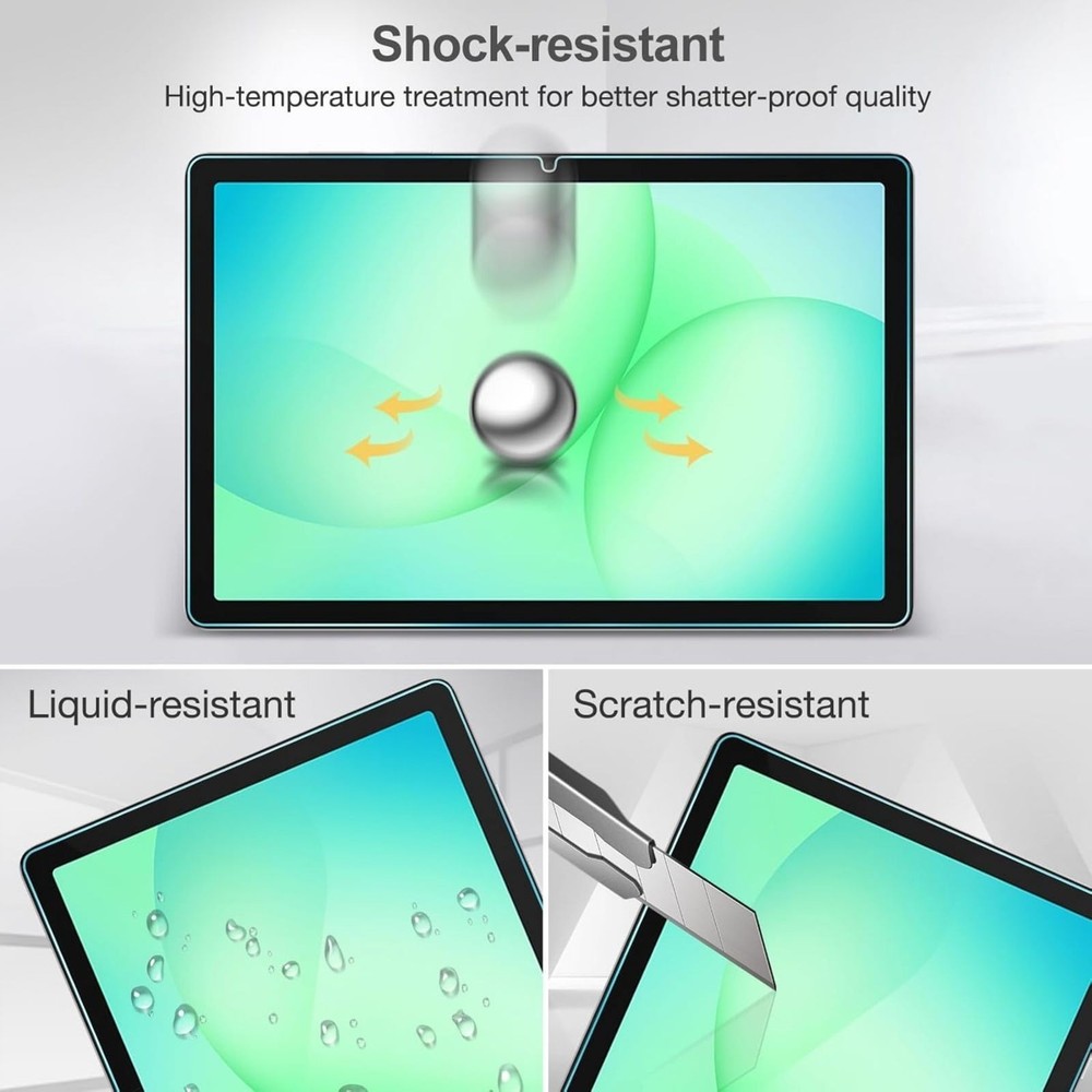 2 Pack Screen Protector HD Tempered Glass 9H for Galaxy Tab A11 Plus / A9 Plus