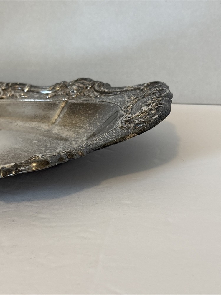 Vintage Towle Old Master Embossed Silverplate Bread Tray