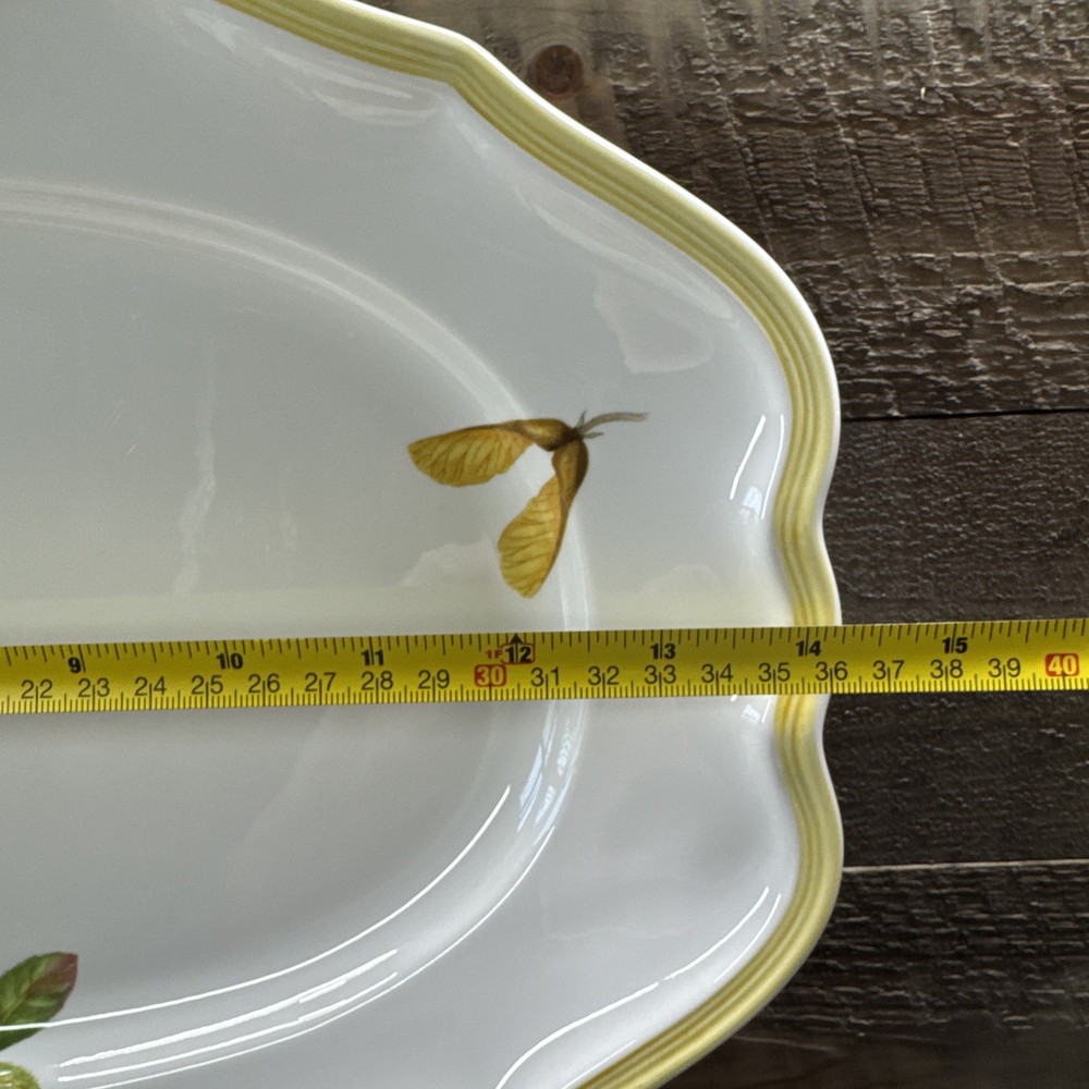 Villeroy & Boch Parkland 14" Serving Platter Linden Maple Fruit Pattern Germany