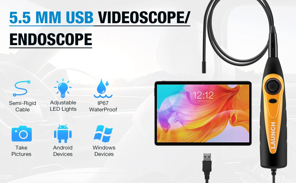 Obd2 Scanner Video Scope Camera Digital Inspection Camera Work X431 V X431 VX431