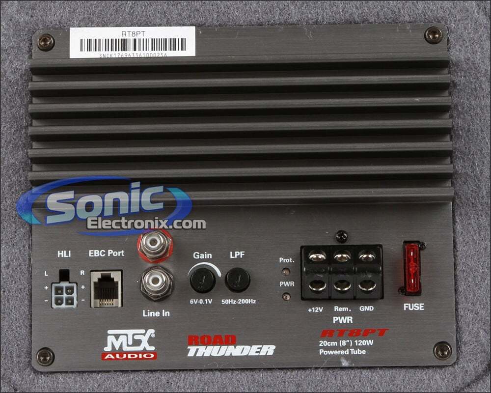 MTX Audio RT8PT Single 8" Road Thunder Subwoofer Loaded Enclosure