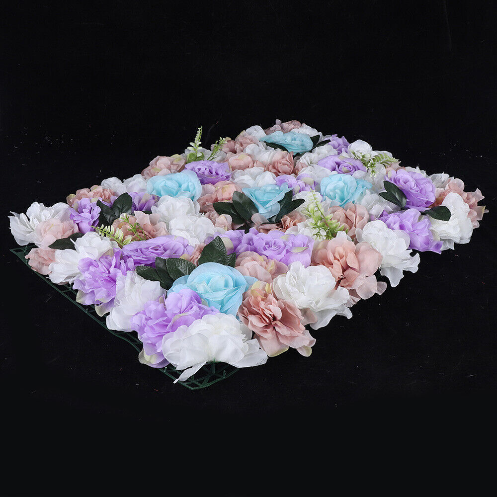 12 Pcs DIY Flowers Wall Frames Artificial Flower Grid Panels Plastic Flower Wall
