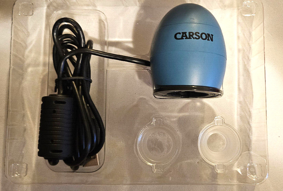 CARSON ZORB 35x Digital Microscope Surf Blue MM-480 MAC-PC With CD -TESTED