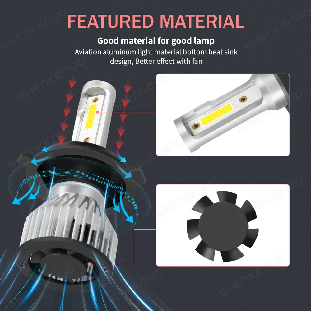 7 Inch led GLASS Headlight Round, ORIGINAL CLASSIC LOOK Conversion Chrome pair