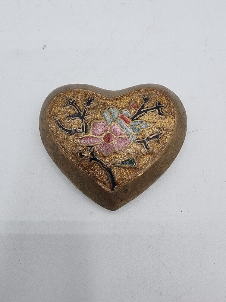 Small Brass heart trinket 2”
