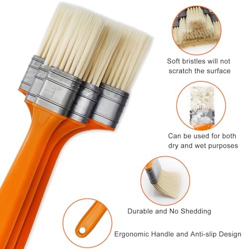3 Pack Microfiber Duster Brush, Soft Bristles Detailing Brush Dusting Tools,