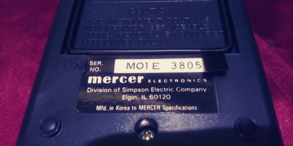 Mercer Electronics Mdl 9401 Digital Multimeter