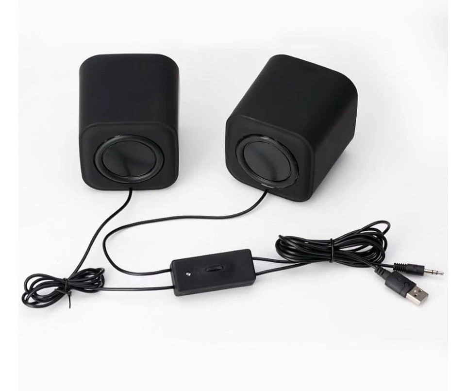 Computer Speakers for Desktop PC, Laptop, Mac, USB Powered, Small Wired 2.0