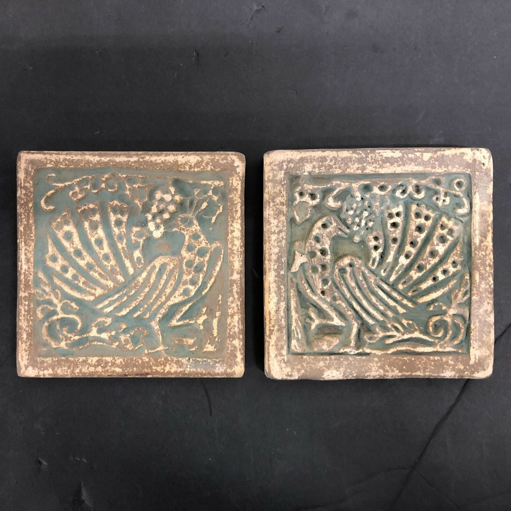 Woolenius Tile Set with Peacocks California