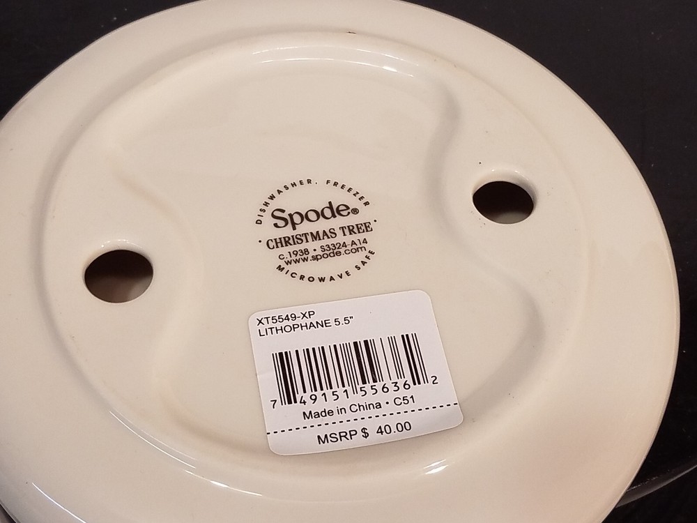 Spode candle light Open Box See video 5-1/2 inches Tall