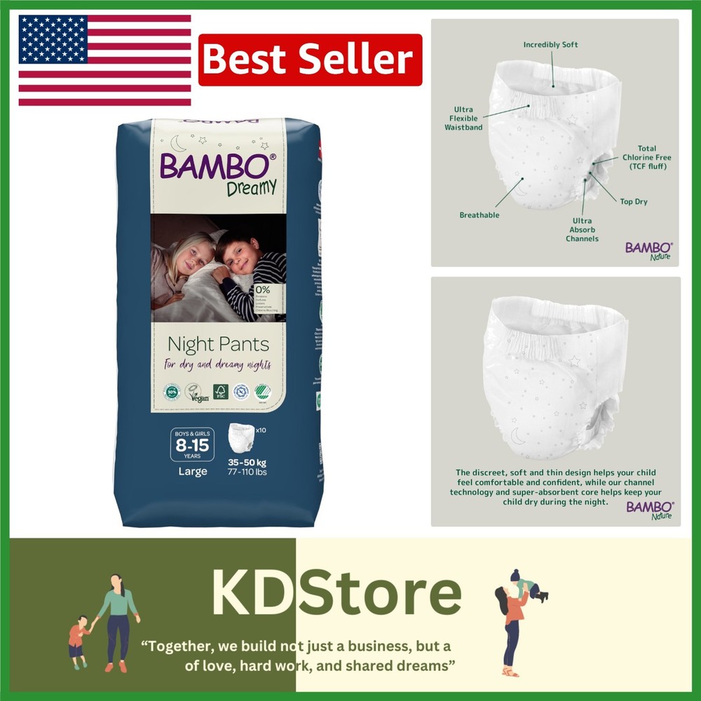 Bambo Dreamy Night Pants: Discreet, Comfortable Bedwetting Solution for Kids ...
