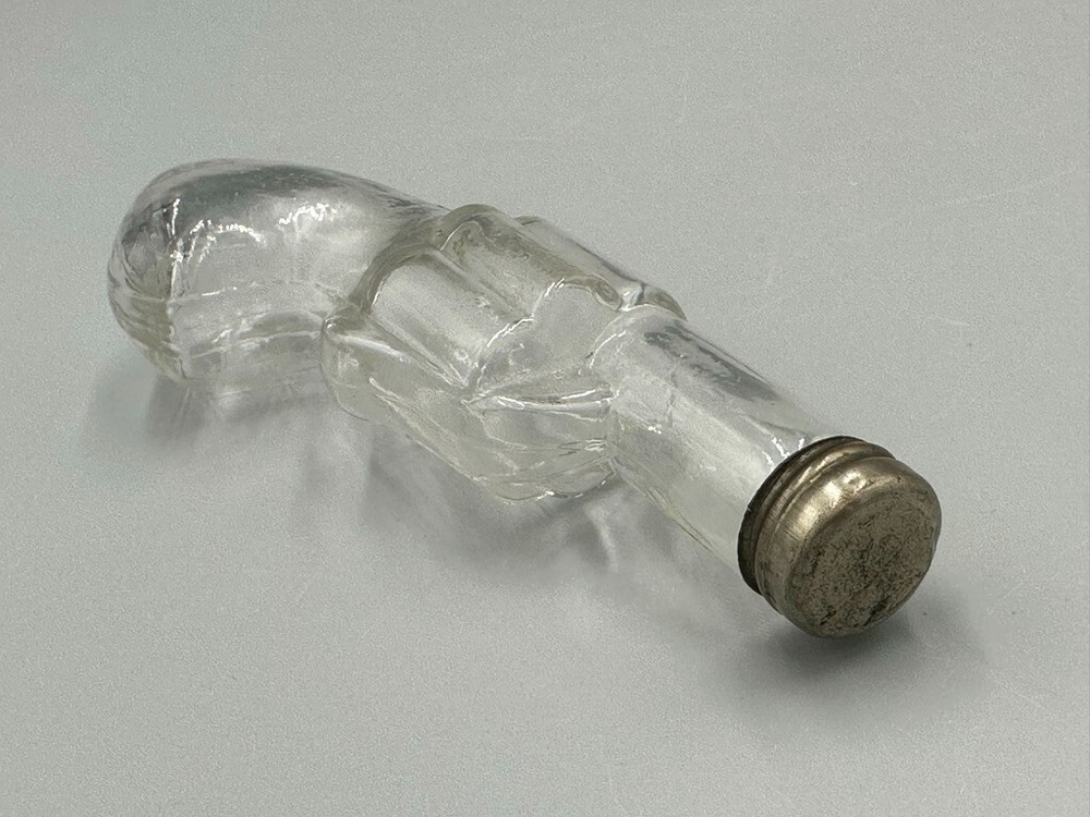 Antique GUN Small REVOLVER #2 Figural Glass CANDY CONTAINER A&E 252