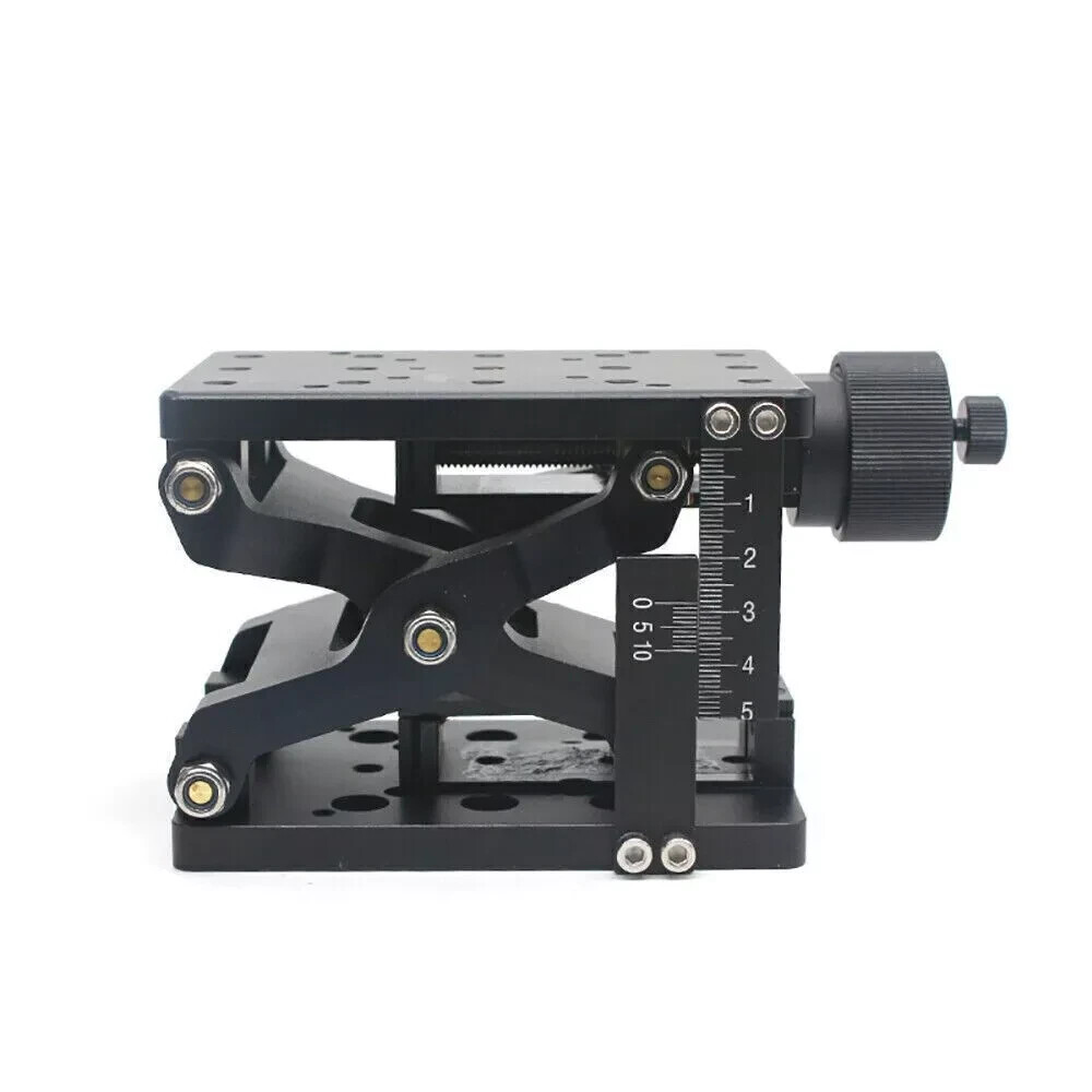 Precision Z-Axis Lifting Table 120x80MM Manual Fine-Tuning Platform Stroke 60MM