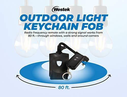 WESTEK Outdoor Remote Control Outlet Switch Kit with Wireless Receiver