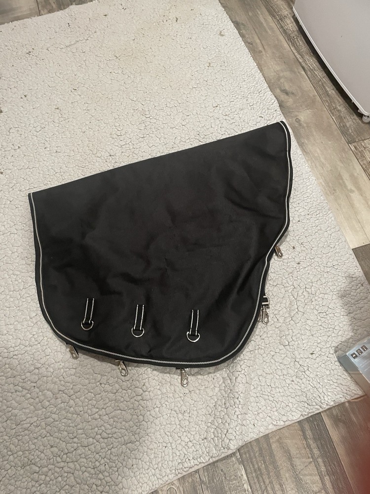 Medium Black Turnout Blanket Neck Horse