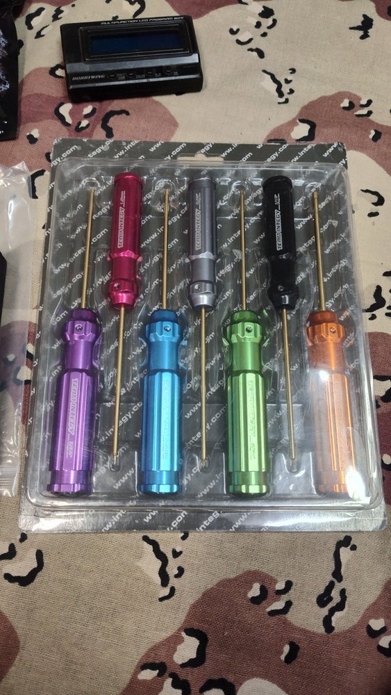 RC tools, hex drivers, camber gauge