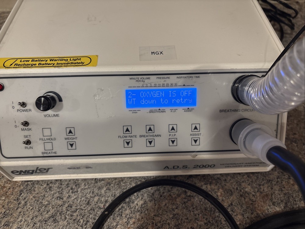 Engler ADS 2000 Anesthesia Delivery System / Please Read Description