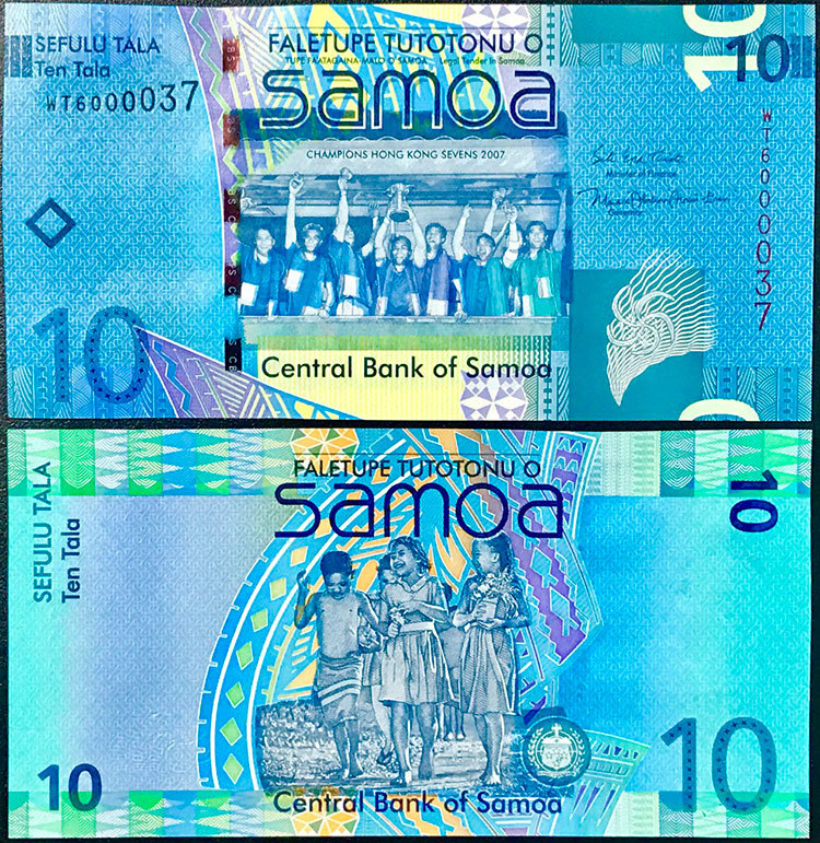 Western Samoa 10 Tala ND 2008/2017 P 39 b UNC