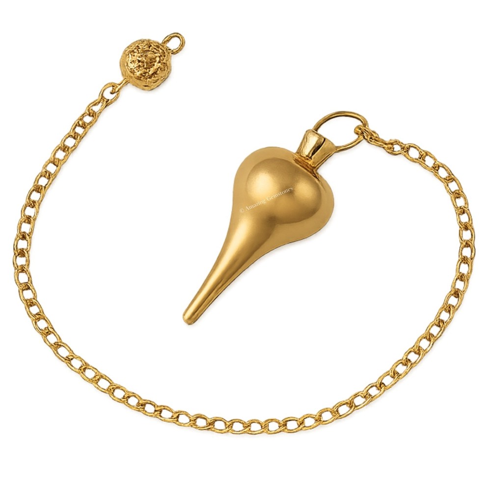 Metal Pendulum Gold Dome Cone Point for Divination