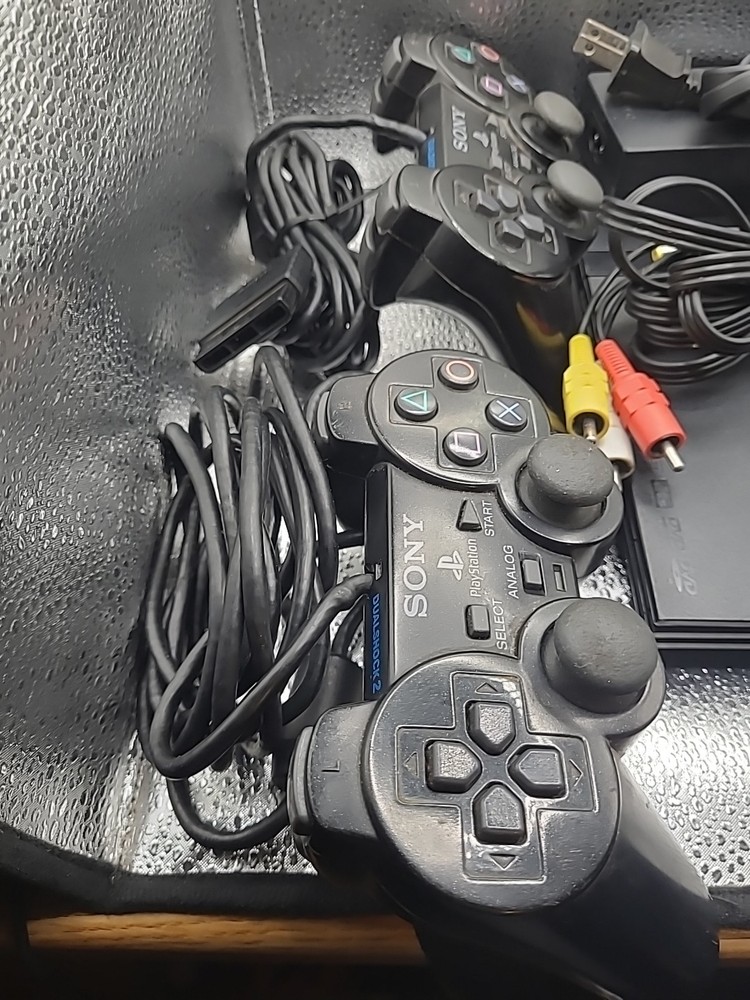 Sony PlayStation 2 PS2 Slim Console SCPH-79001 Black Tested Working + Controller