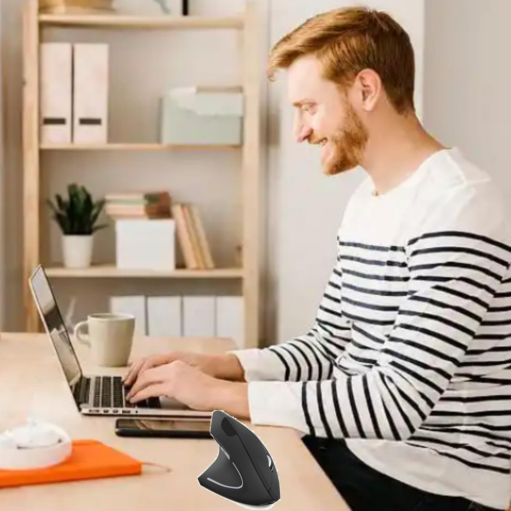 Left Handed Vertical Mouse Wireless Rechargeable Ergonomic