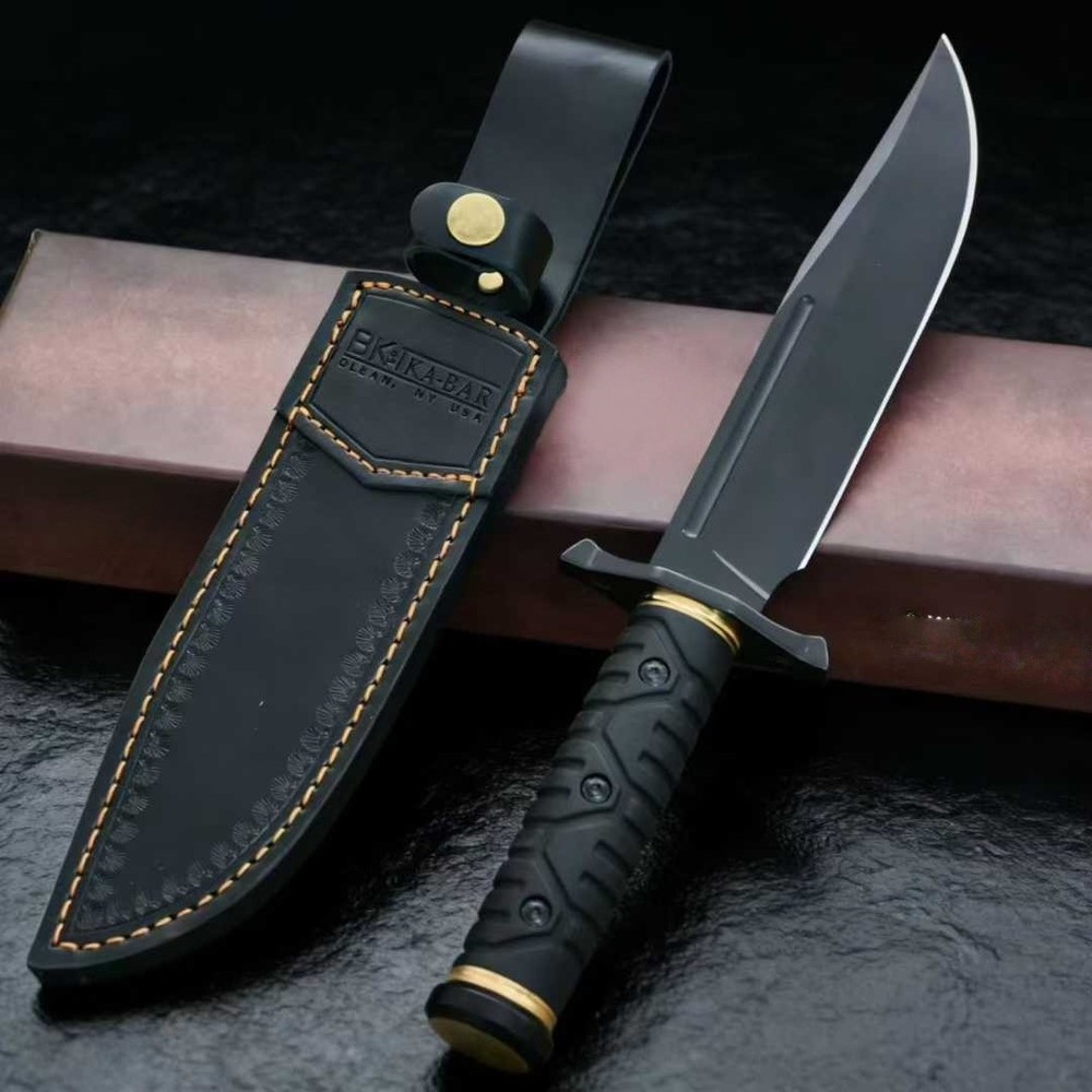 1095Cro-Van Fixed Blade Rubber handle Full Tang Collection Outdoor Tools VTH184