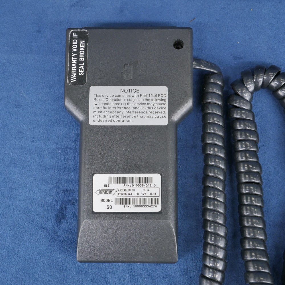 Hypercom S8 Credit Card Reader Machine Pin Pad POS Debit Terminal