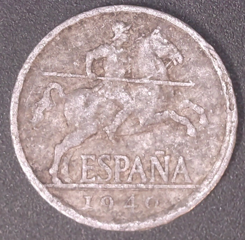 1940 Espana Spain 5 Centimos Coin Circulated