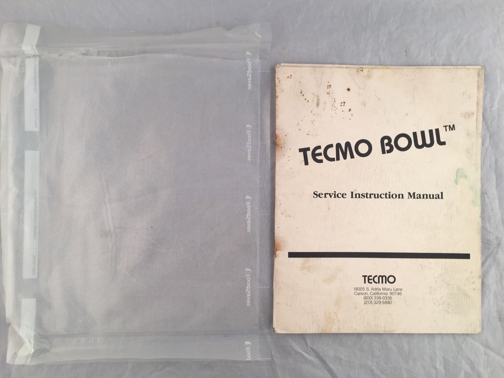 Tecmo Bowl Service Instruction Manual