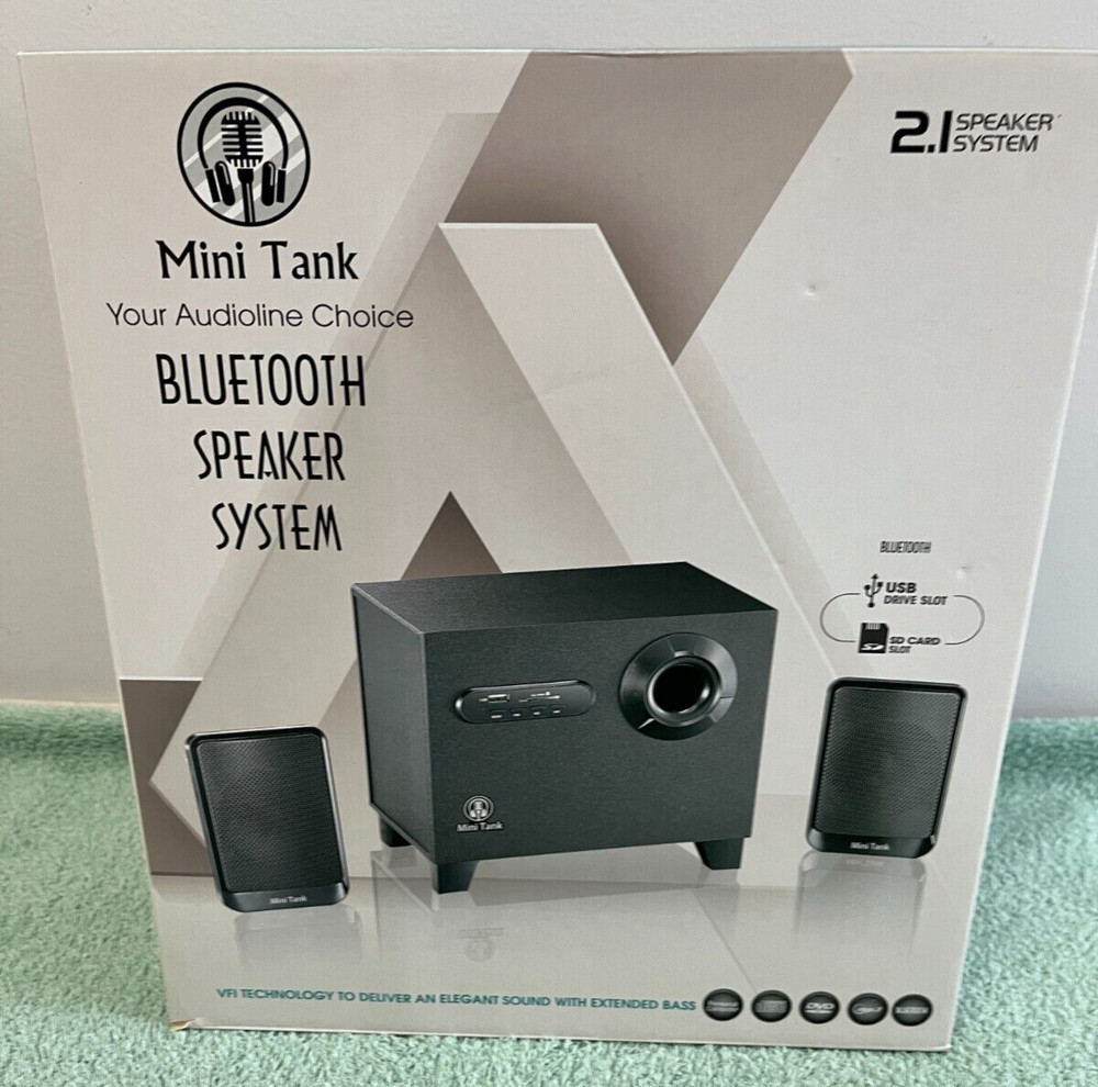 Mini Tank - Your Audioline Choice - Bluetooth Speaker System - New-in-box