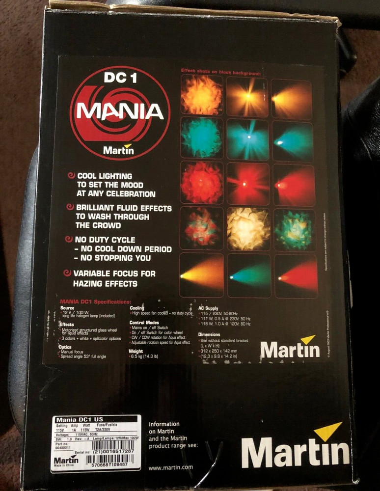 MARTIN MANIA DC-1 LIGHTING FIXTURE (GENTLY USED)