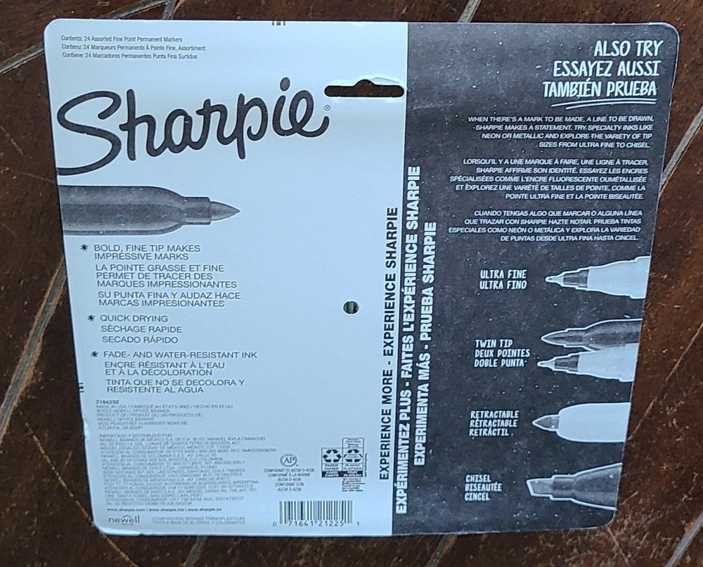 24ct Sharpie -GLAM POP- FINE Permanent Markers Set #2185229