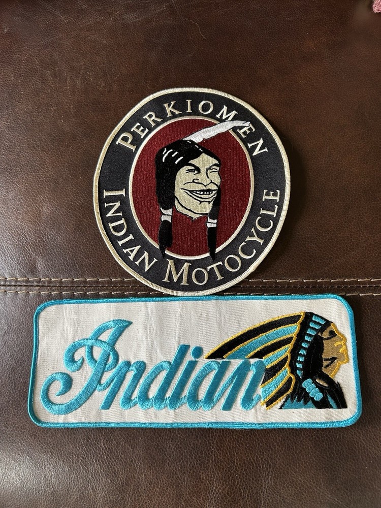 2 Indian motorcycle patches Perkiomen Pa.