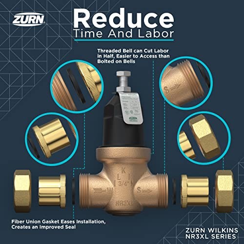 Zurn Wilkins 112-NR3XLDUC 1-1/2" NR3XL Pressure Reducing 1.5 Inch, Bronze