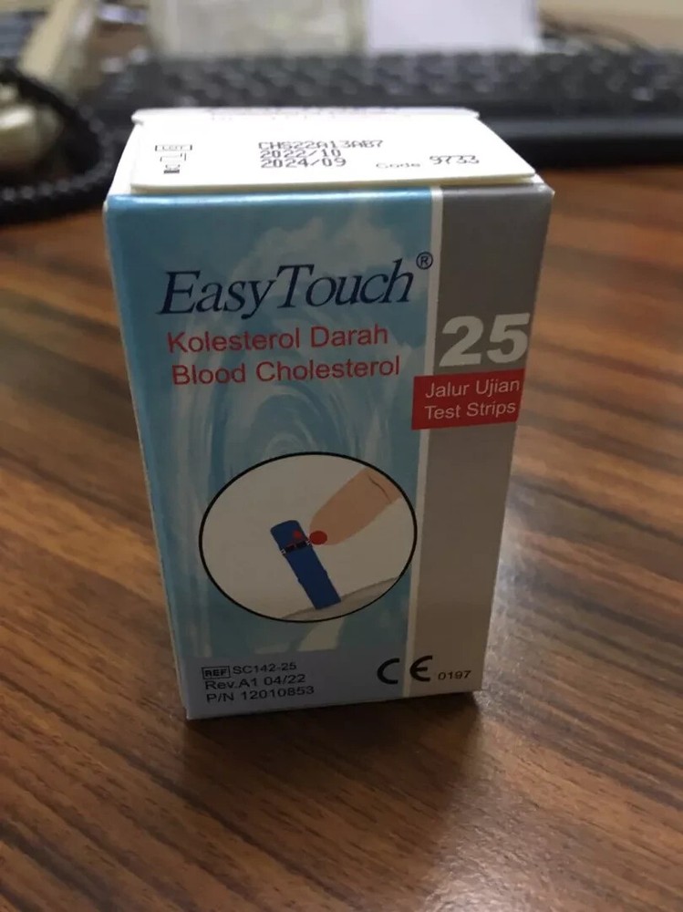 ORIGINAL Easy Touch Test Strips For Cholesterol Level Check - 25 Test Strips
