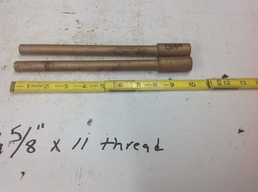 (2) Drillco 5/8" x 10" x 11 Thread Concrete Masonry Core Drill Bit NOS
