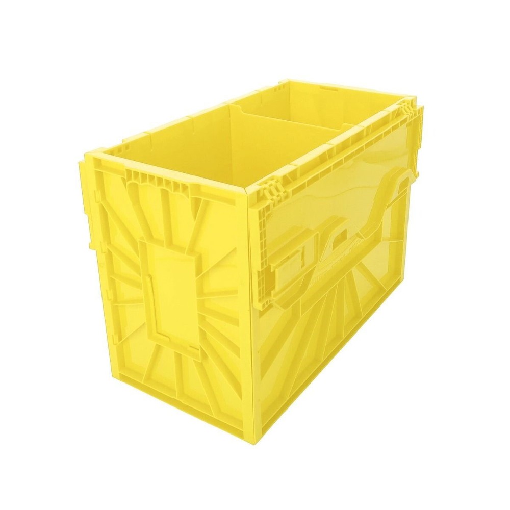 x2 BCW Short Comic Book Bins Heavy Duty Stackable Plastic Boxs Hold 150 Yellow