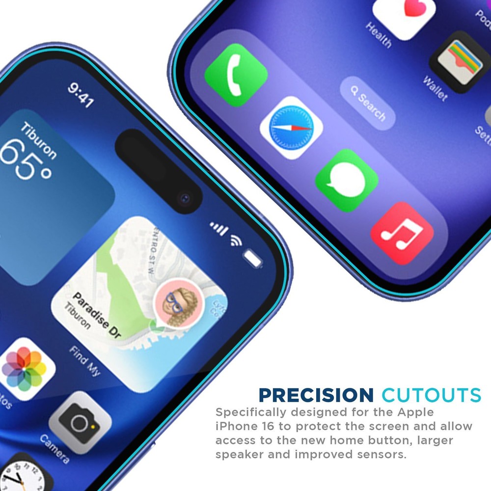 Tech Armor Ballistic Glass Screen Protector for iPhone 16 - 3 Pack
