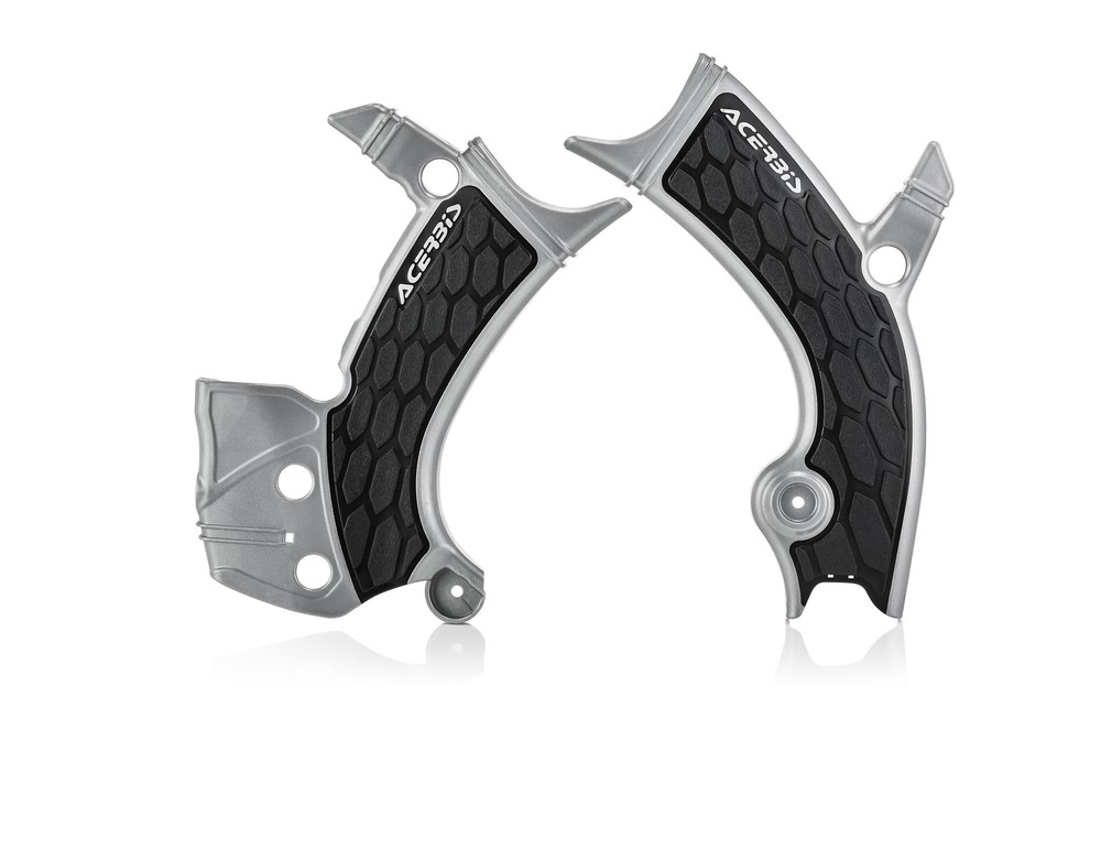 Acerbis X Grip Frame Guard Silver/Black - Part #2689411015