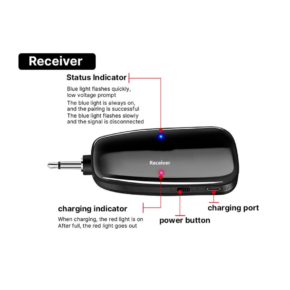 Microphone with Receiver Transmitter 50M Range Wireless For Trumpet Saxophone