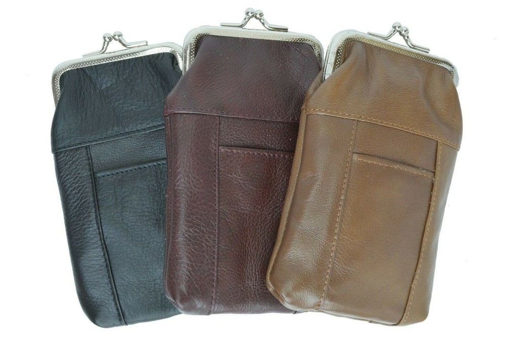 Leather Cigarette Case Pack Holder Regular or 100's Lighter Pocket