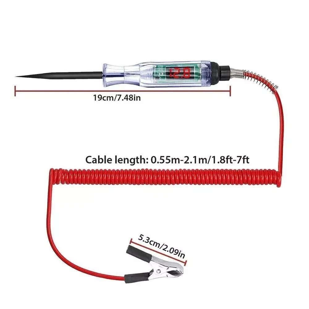 6-36V Automotive Digital Power Probe Circuit Electrical Tester Device System