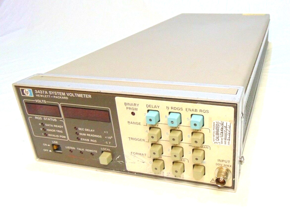 System Voltmeter HP Hewlett Packard 3437A Agilent Keysight