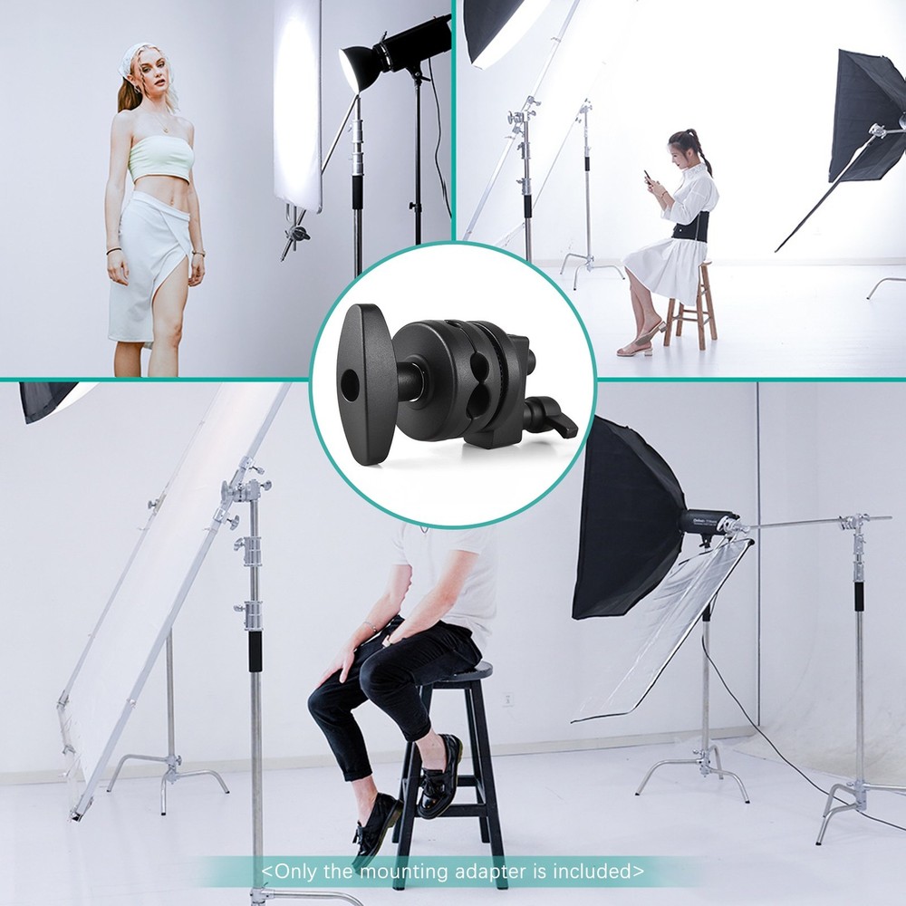 Multi-Functional Light Stand Mounting Adapter Heavy Duty Head Holder Grip