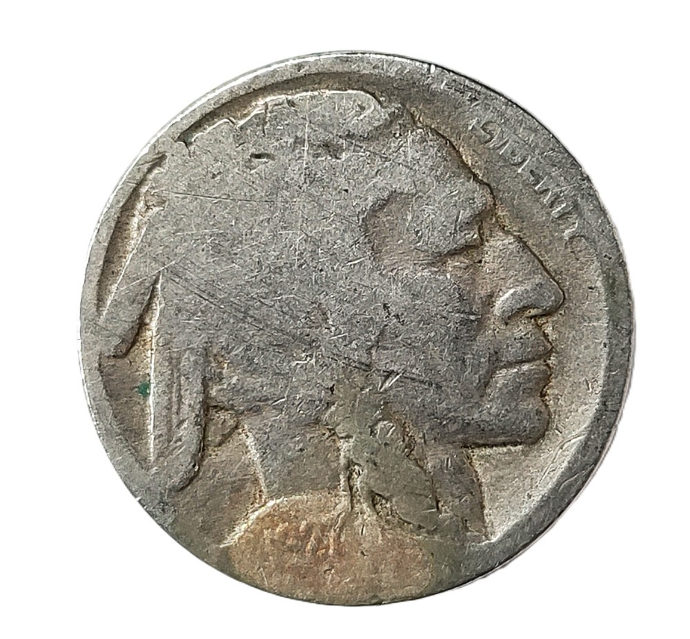 1927 P Buffalo Nickel Restored Date