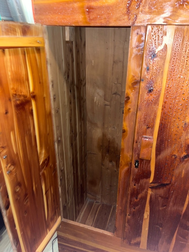 Antique 2 Door Solid Red Cedar Wardrobe Closet