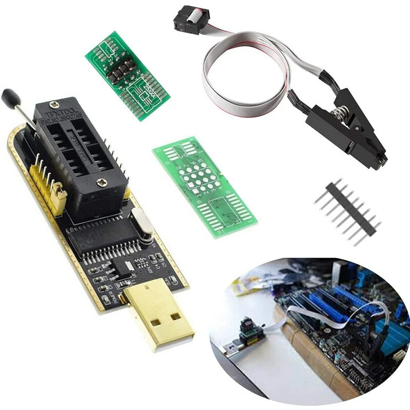 USB Programmer CH341A Series Burner Chip 24 EEPROM BIOS Writer 25SPI Flash SOP8