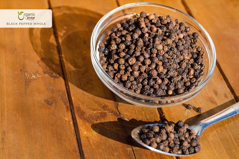 Organic Way Whole Black Pepper - Grinder Refill | Kosher & USDA Certified