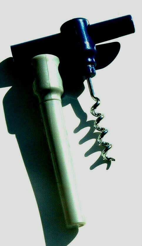 Set Of 2 Aronson Mini Corkscrew wine opener Chrome Plastic Handle