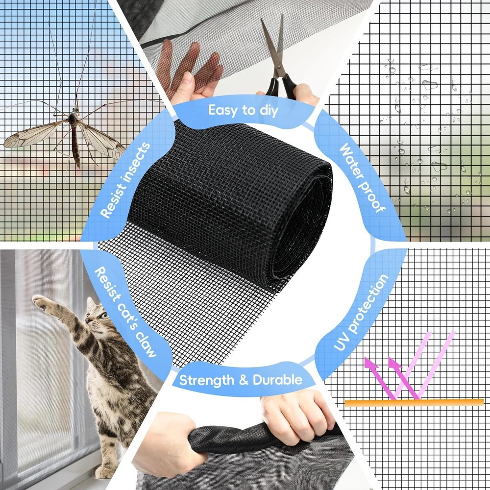 48"x102" Windows Screen Mesh,Fiberglass Window Screen Mesh,Screen Door Mesh